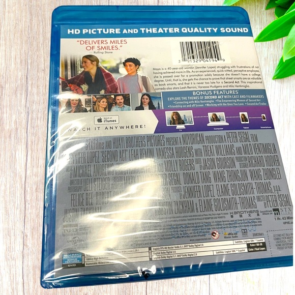 Second Act Movie DVD | Starting Jennifer Lopez | Brand New (Wrapped) - Picture 4 of 4